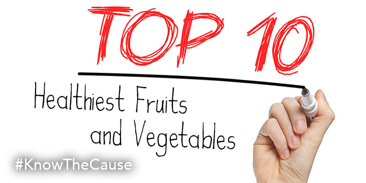 Top Ten Healthiest Fruits And Vegetables